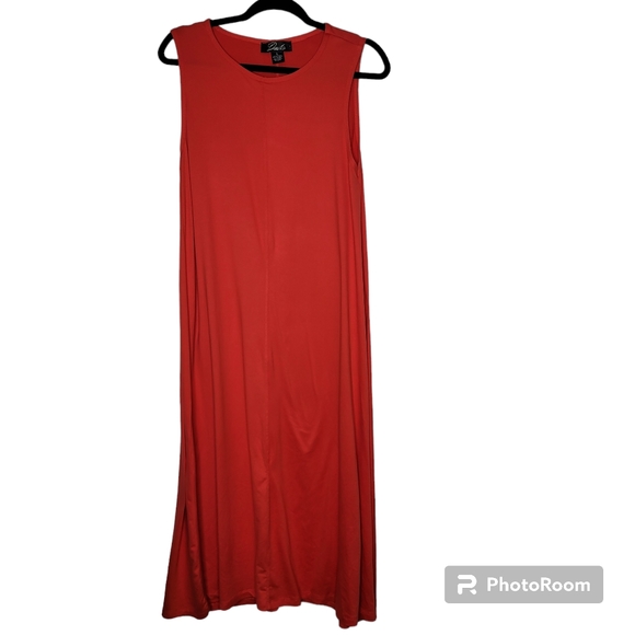 Daily Collection Solid Midi Flowy Cozy Tank Dress Size Large - Picture 1 of 9